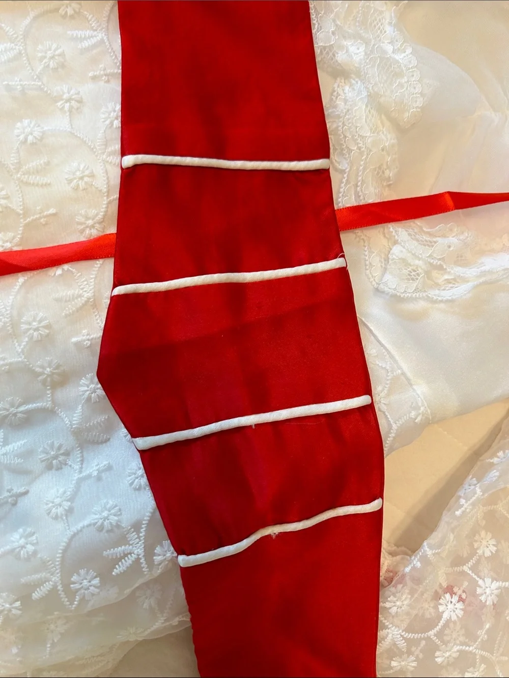 Trish Scully Girl’s Mary Poppins Halloween Costume Dress with Red Sash